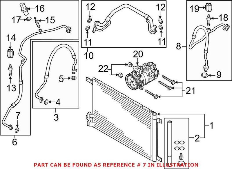 Genuine Vw/Audi A/C O Ring 4 D0 260 749 B