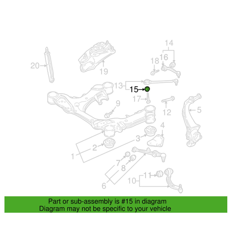 Genuine VW/Audi Control Arm Bushing – Front Upper Forward 4D0407516C
