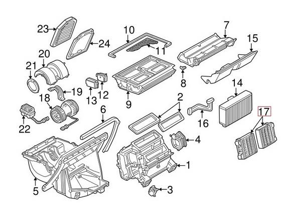 Genuine VW/Audi Heater Core 4D0819030