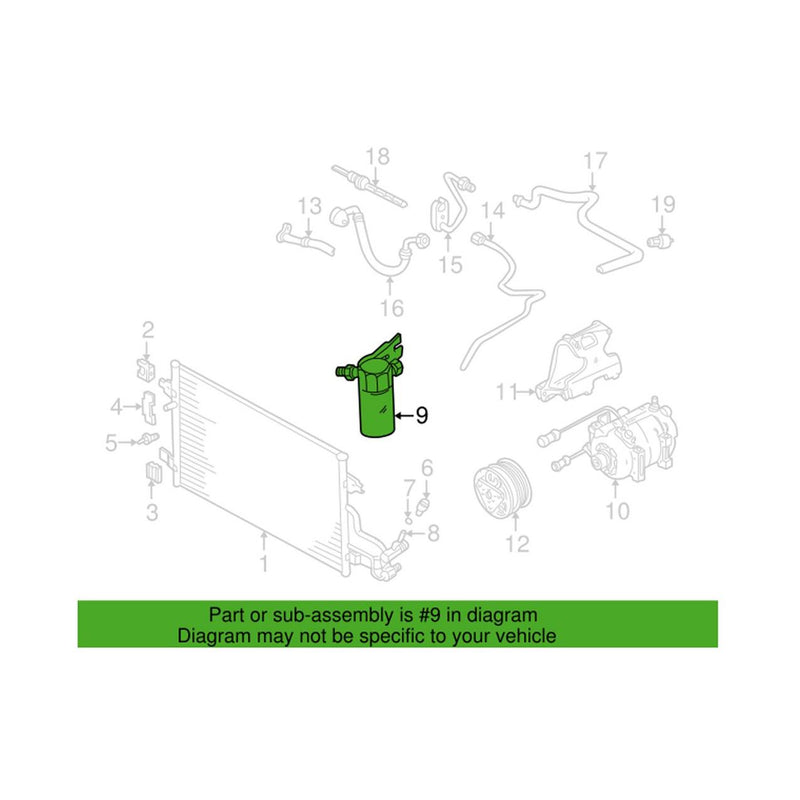 Genuine VW/Audi A/C Receiver Drier 4D0820193A