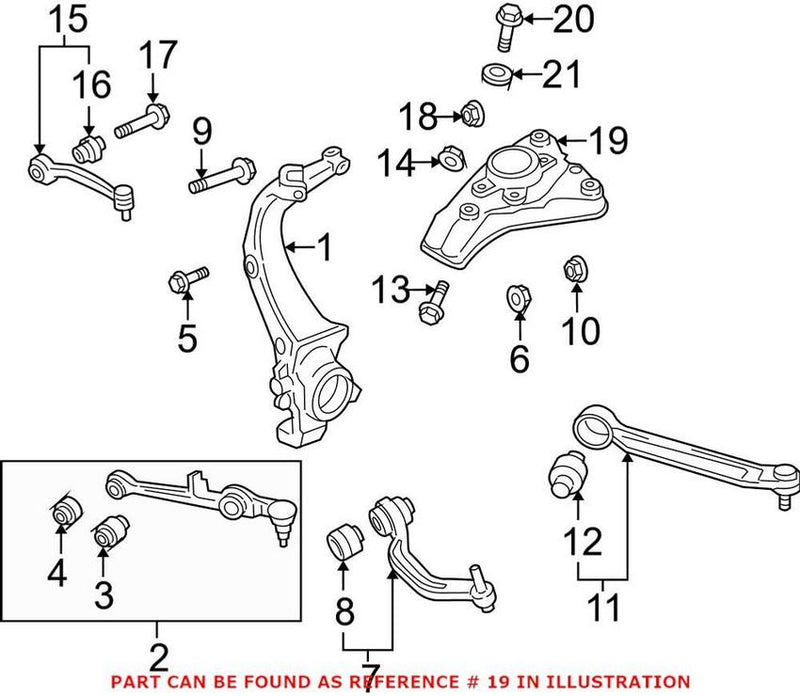 Genuine VW/Audi Shock Mount – Front 4E0412383F