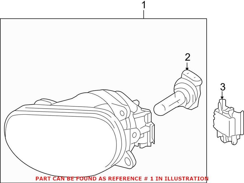 Genuine VW/Audi Foglight Assembly – Driver Side 4E0941699A