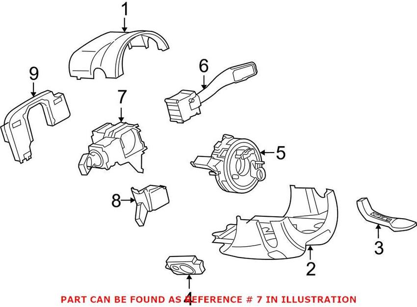 Genuine VW/Audi Combination Switch 4E0953513G4PK