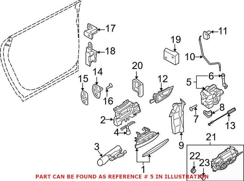 Genuine VW/Audi Door Lock Actuator – Rear Driver Side 4E4839015A