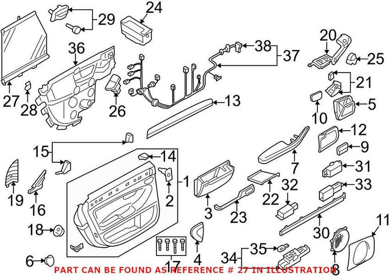 Genuine VW/Audi Door Glass Sunshade – Rear Driver Side 4E4861333GQBC