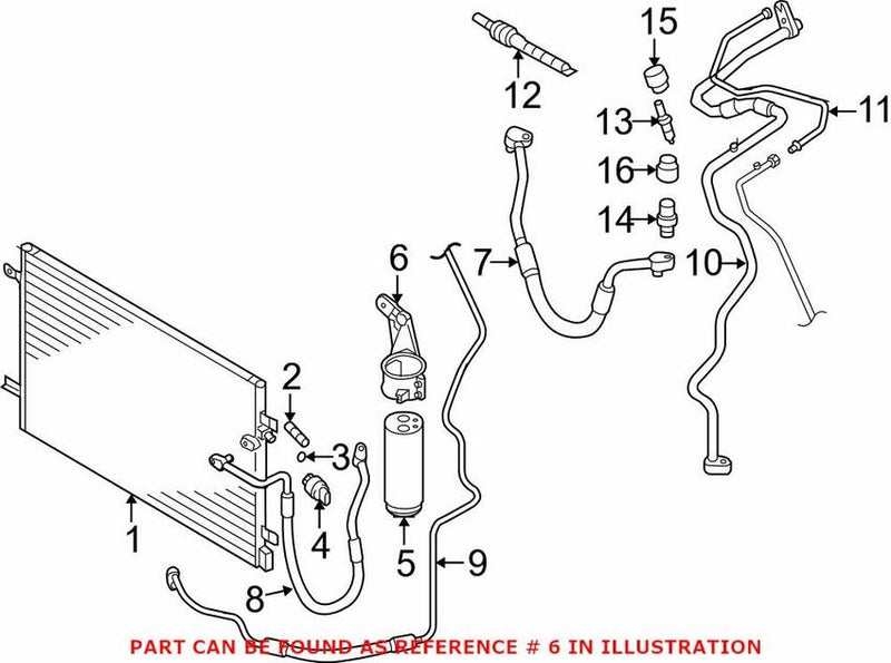 Genuine VW/Audi A/C Receiver Drier Bracket 4F0260197E