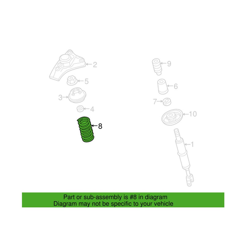 Genuine VW/Audi Coil Spring – Front 4F0411105CD
