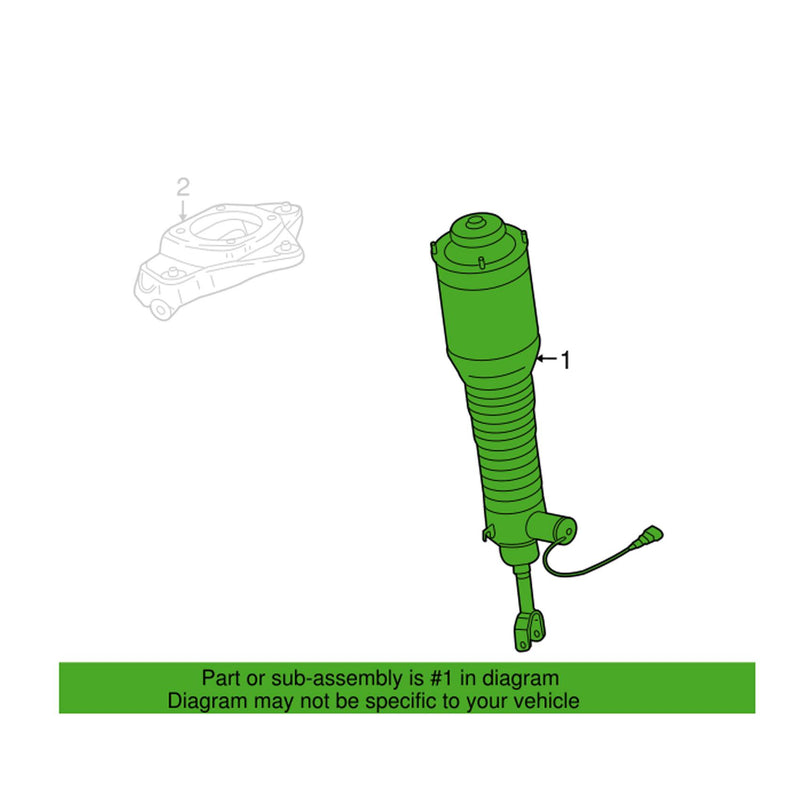 Genuine VW/Audi Air Strut Assembly – Front Driver Side (Rebuilt) 4F0616039S