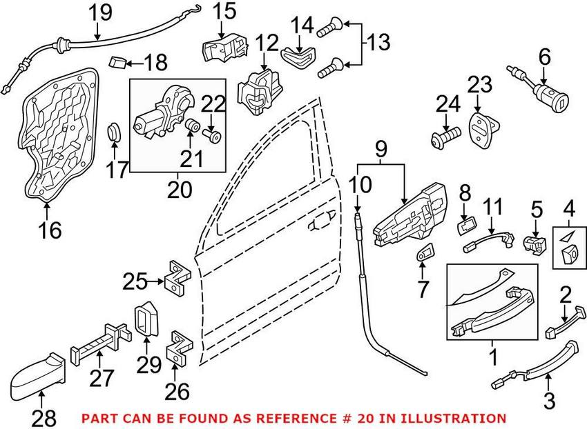 Genuine VW/Audi Power Window Motor – Passenger Side 4F0837060A