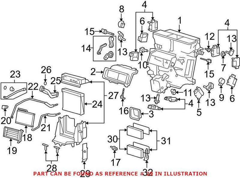 Genuine VW/Audi Heater Core Access Cover 4F1819422A