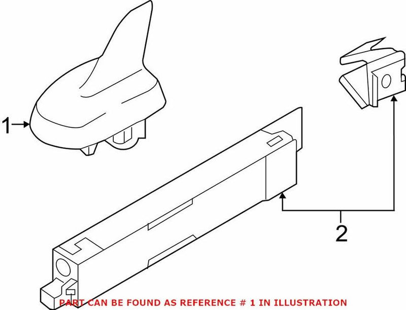 Genuine VW/Audi Radio Antenna Assembly 4G0035503AFGRU