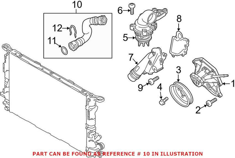 Genuine Vw/Audi Radiator Hose 4 G0 121 049 Q