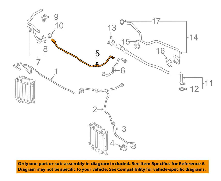 Genuine VW/Audi Engine Coolant Pipe 4G0121081CP