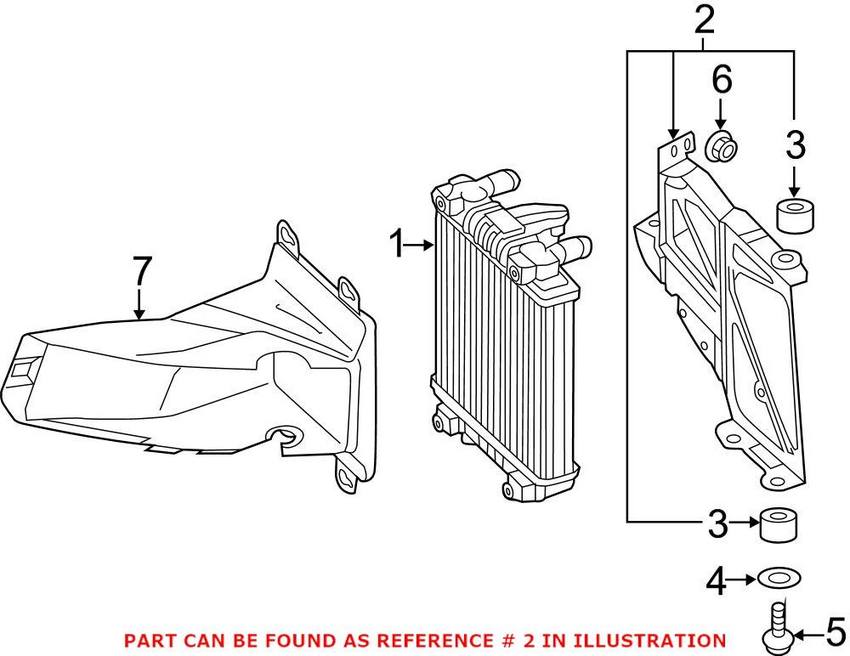 Genuine VW/Audi Radiator Mount Bracket 4G0121261F