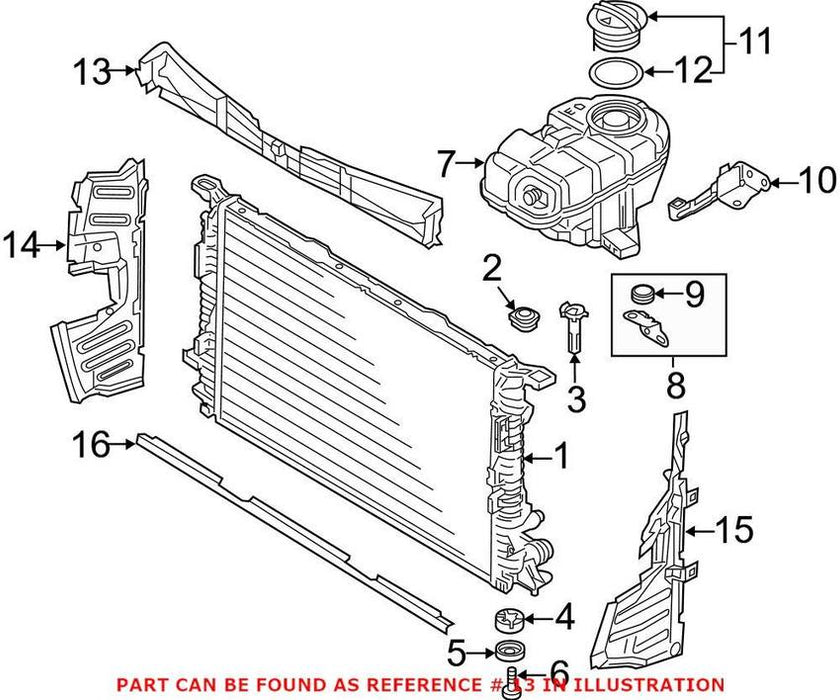 Genuine VW/Audi Radiator Support Baffle – Upper 4G0121292E