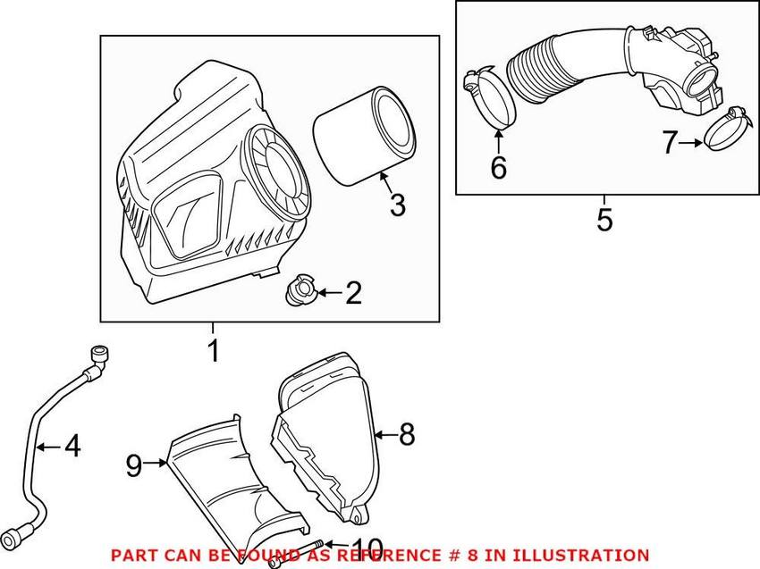 Genuine VW/Audi Engine Air Intake Hose 4G0129624D – Genuine VW/Genuine VW/Audi