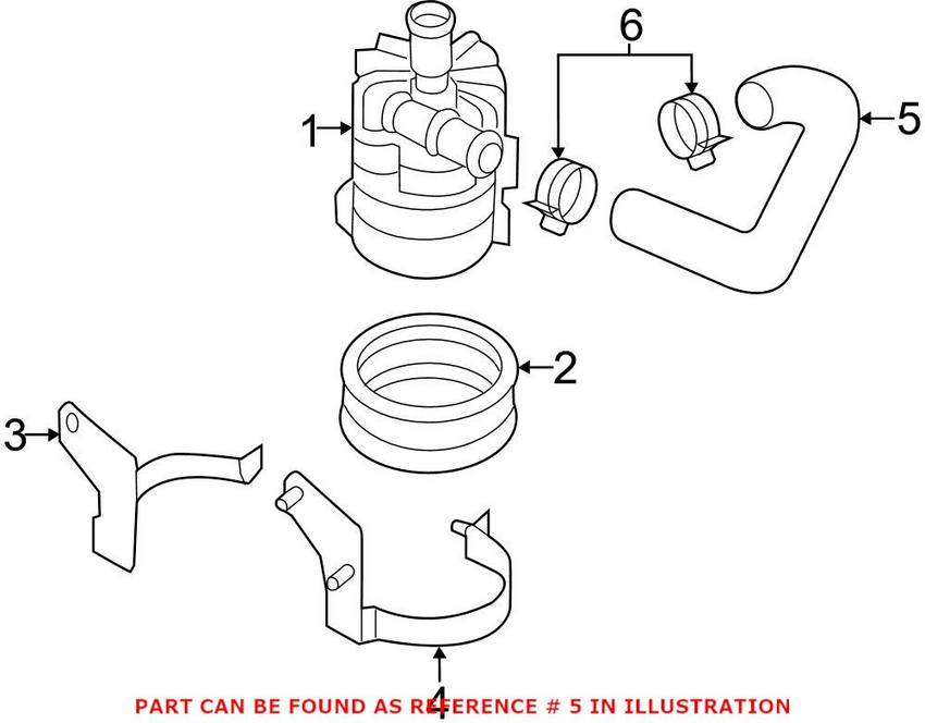 Genuine VW/Audi Radiator Coolant Hose 4G0145922C