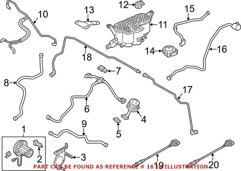 Genuine VW/Audi Evaporative Emissions System Lines 4G0201997BD
