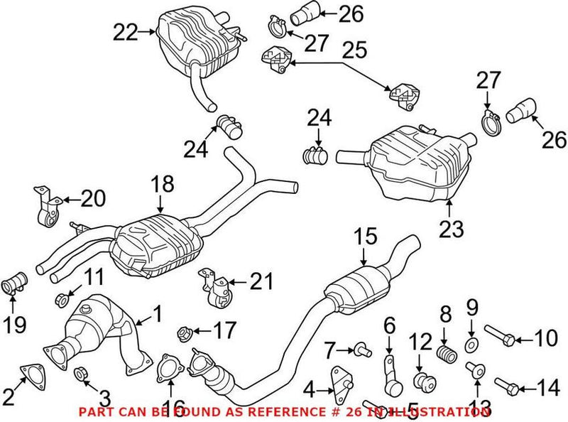 Genuine VW/Audi Exhaust Tail Pipe Tip 4G0253684A
