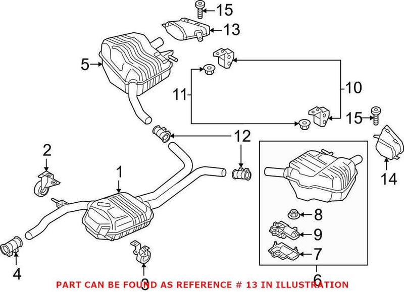 Genuine VW/Audi Exhaust Tail Pipe Tip 4G0253826A