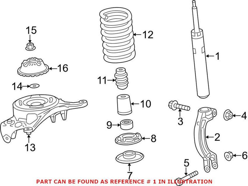 Genuine VW/Audi Shock Absorber – Front 4G0413031N