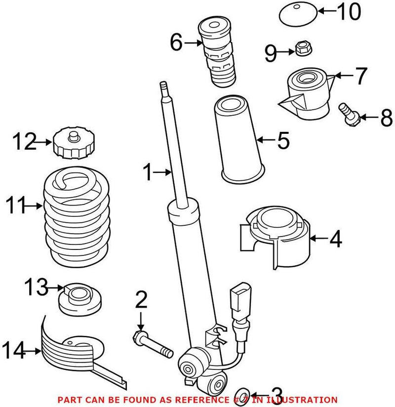 Genuine VW/Audi Shock Mount – Rear 4G0513353D