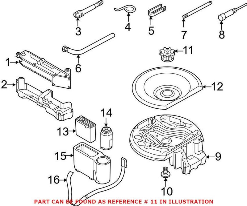 Genuine VW/Audi Spare Tire Nut 4G0803899