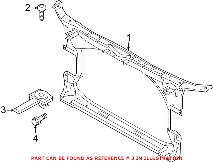 Genuine VW/Audi Radiator Support Bracket 4G0805201