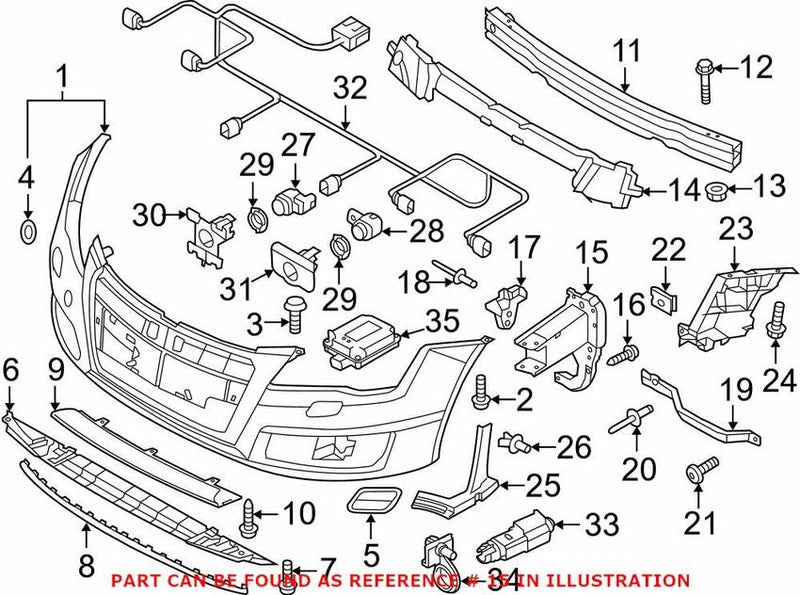 Genuine VW/Audi Bumper Impact Bar Bracket – Front Driver Side 4G0807133F