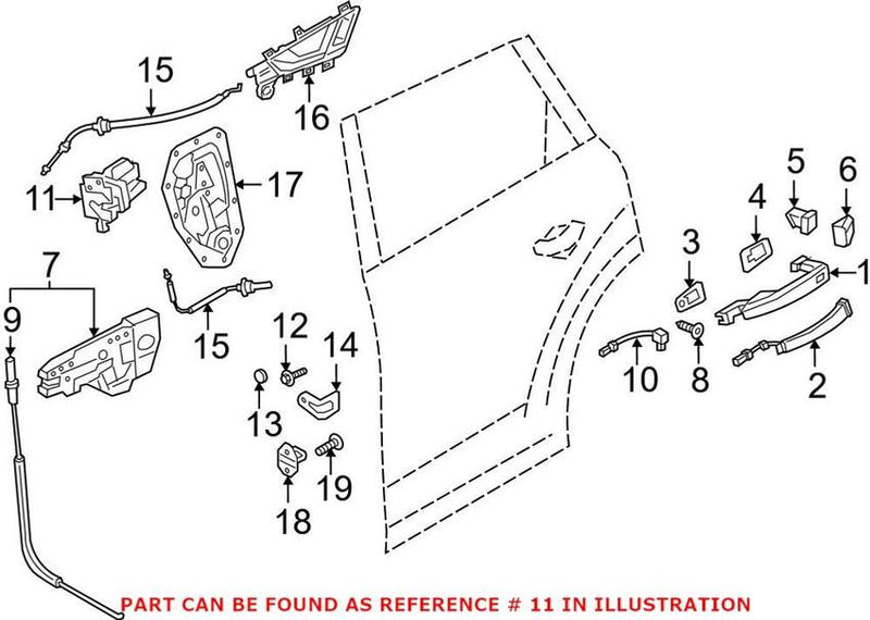 Genuine VW/Audi Door Lock Actuator Motor – Rear Driver Side 4G0839015D