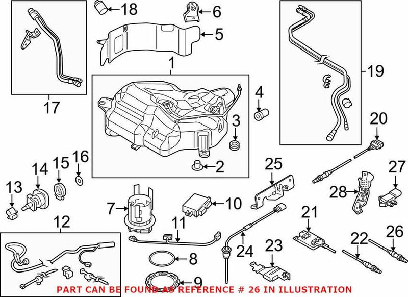 Genuine VW/Audi Nitrogen Oxide (NOx) Sensor 4G0906261C