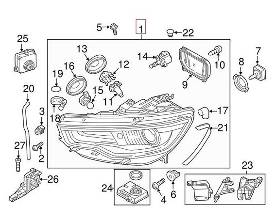 Genuine VW/Audi Headlight Assembly – Driver Side (Xenon) 4G0941043E