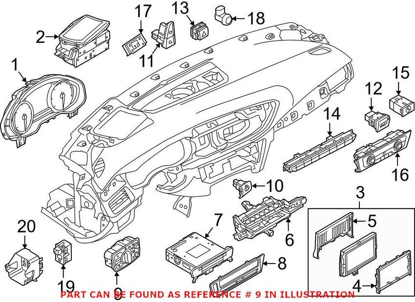 Genuine VW/Audi Headlight Switch 4G0941531AL