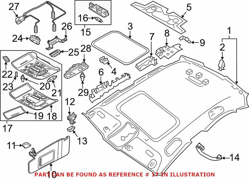 Genuine VW/Audi Dome Light 4G0947135E6PS