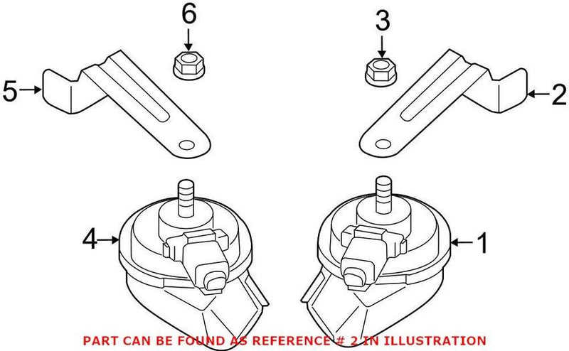 Genuine VW/Audi Horn Bracket 4G0951229
