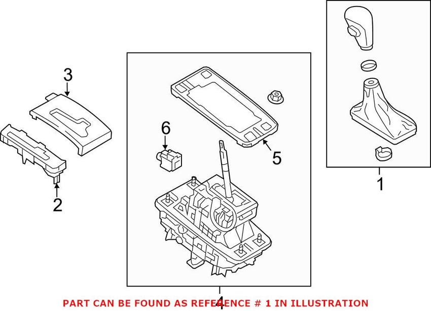 Genuine VW/Audi Manual Transmission Shift Knob 4G1713139NIBR