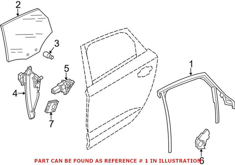 Genuine VW/Audi Window Channel – Rear Passenger Side 4G5839432