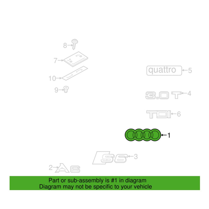 Genuine VW/Audi Emblem 4G58537422ZZ – Genuine VW/Genuine VW/Audi