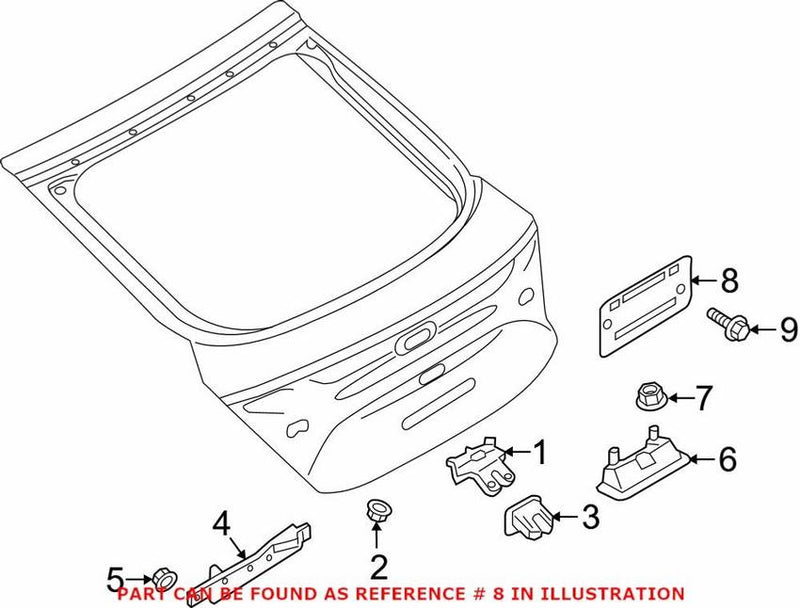 Genuine VW/Audi License Plate Bracket – Rear 4G88271139B9