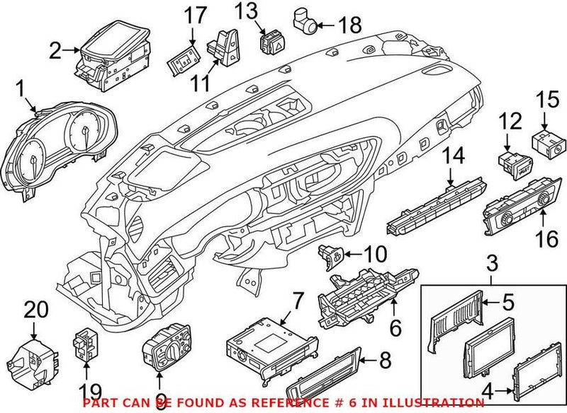 Genuine VW/Audi Dash Mounting Bracket 4G8857346E