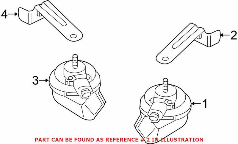 Genuine VW/Audi Horn Bracket 4G8951229B