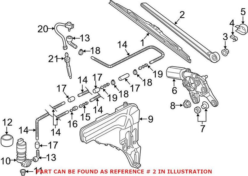 Genuine VW/Audi Back Glass Wiper Arm 4G9955407A1P9 – Genuine VW/Genuine VW/Audi