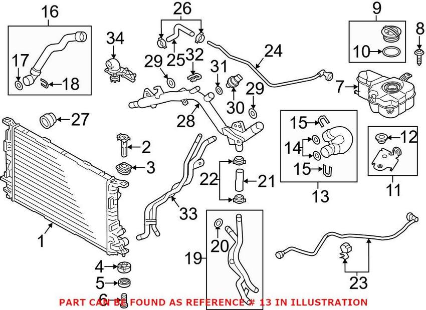 Genuine VW/Audi Radiator Coolant Hose – Upper 4H0121101AB