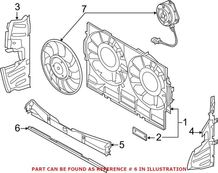 Genuine VW/Audi Radiator Air Seal 4H0121331 – Genuine VW/Genuine VW/Audi