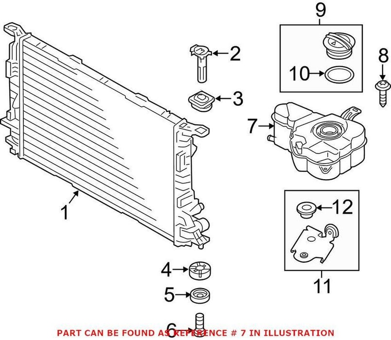 Genuine VW/Audi Engine Coolant Reservoir 4H0121403M