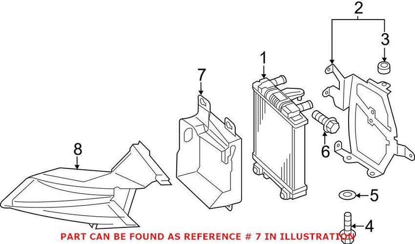 Genuine VW/Audi Radiator Mount Bracket 4H0121673D