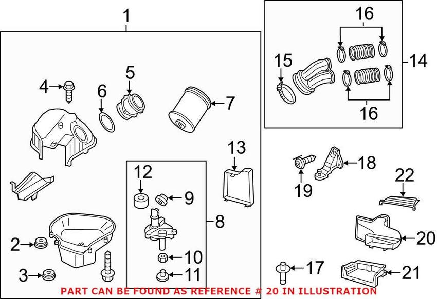 Genuine VW/Audi Engine Air Intake Hose 4H0129510B – Genuine VW/Genuine VW/Audi