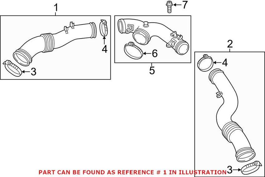 Genuine VW/Audi Turbocharger Intercooler Pipe – Passenger Side 4H0129616J
