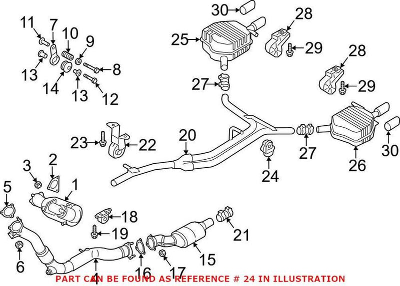 Genuine VW/Audi Exhaust System Hanger 4H0253147