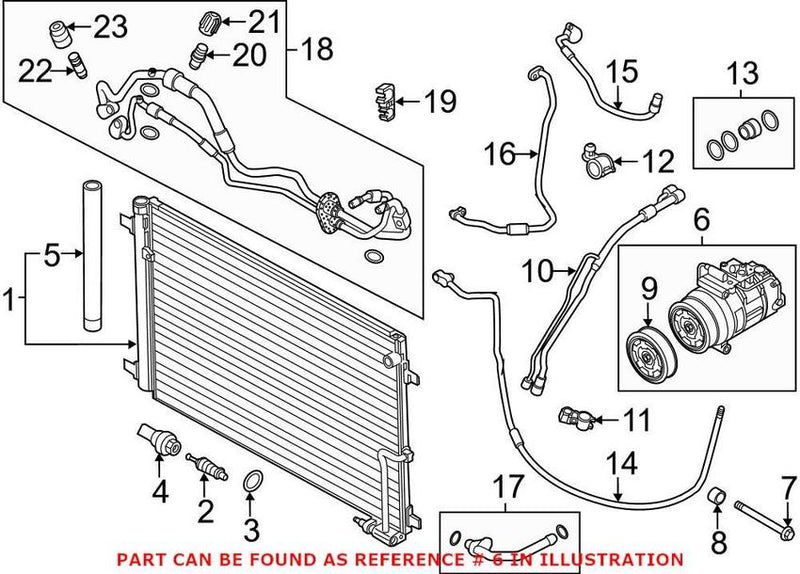 Genuine VW/Audi A/C Compressor 4H0260805
